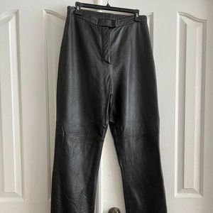JLC New York Black Leather Pants Size 10